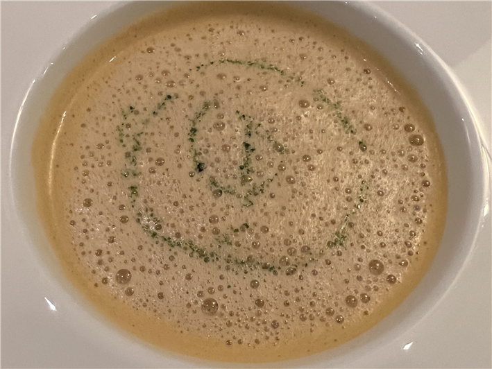 creamed bisque with basil